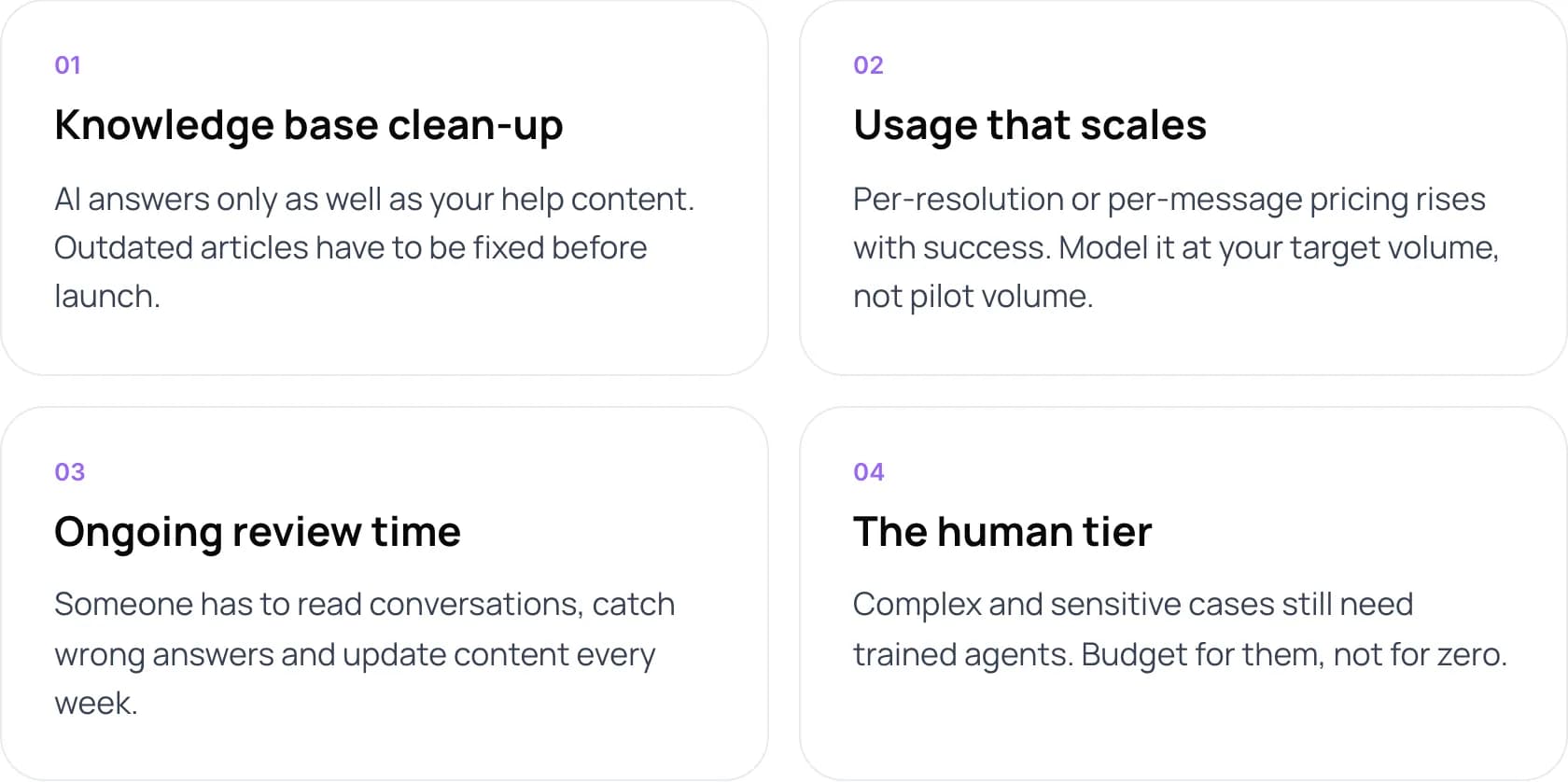 Four hidden costs in customer service automation business cases
