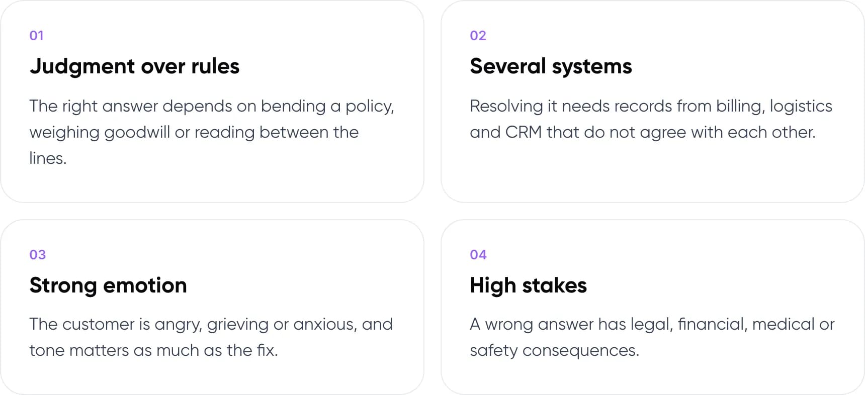 Four traits that make a customer support ticket complex