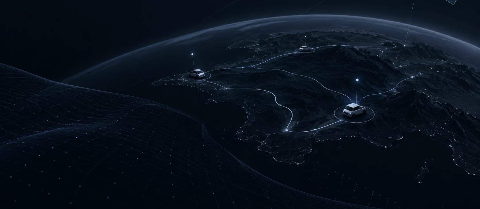 NIFE 3D autonomous vehicle tracking interactive globe interface