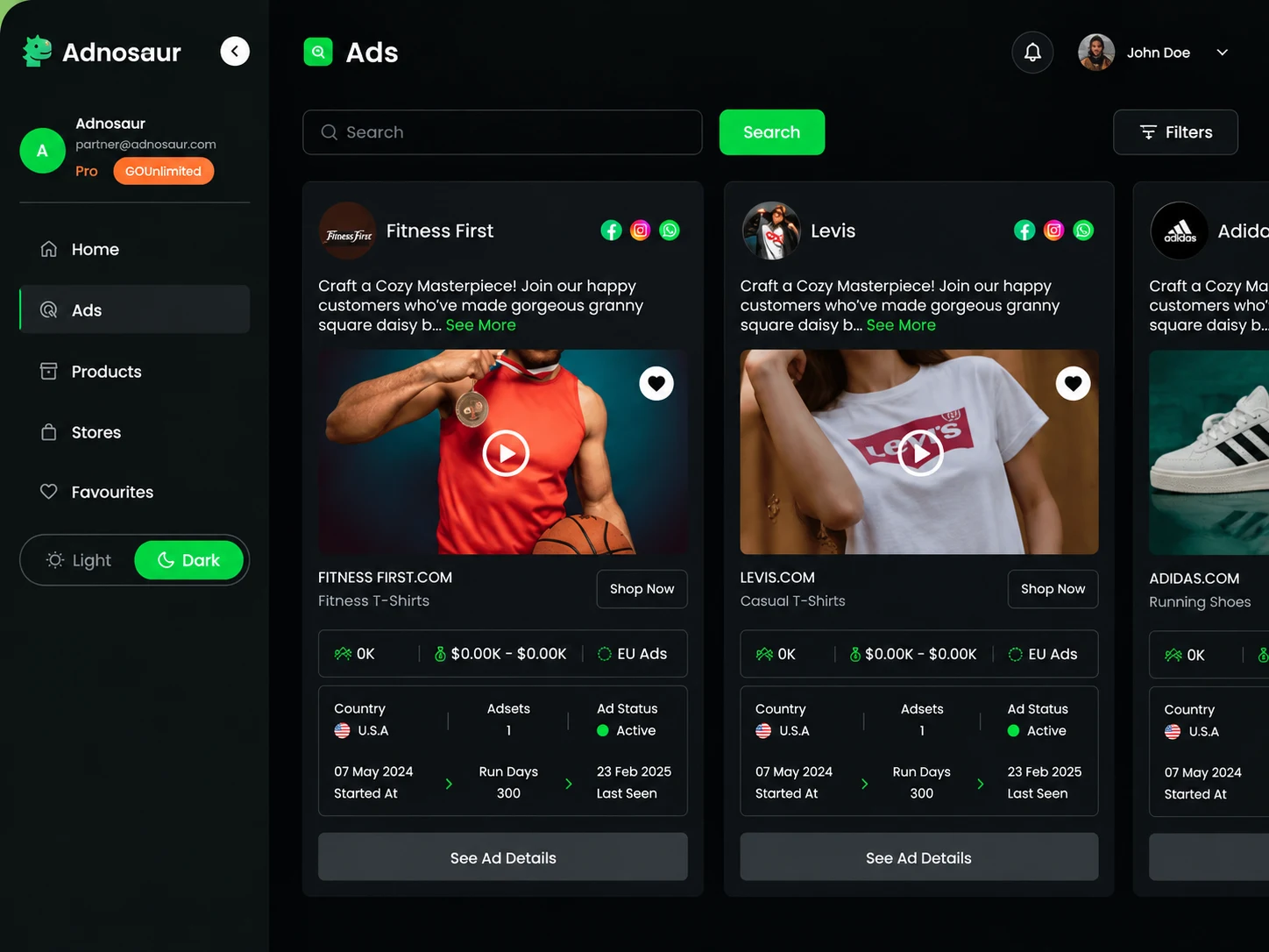 Adnosaur — AI Product Research Tool