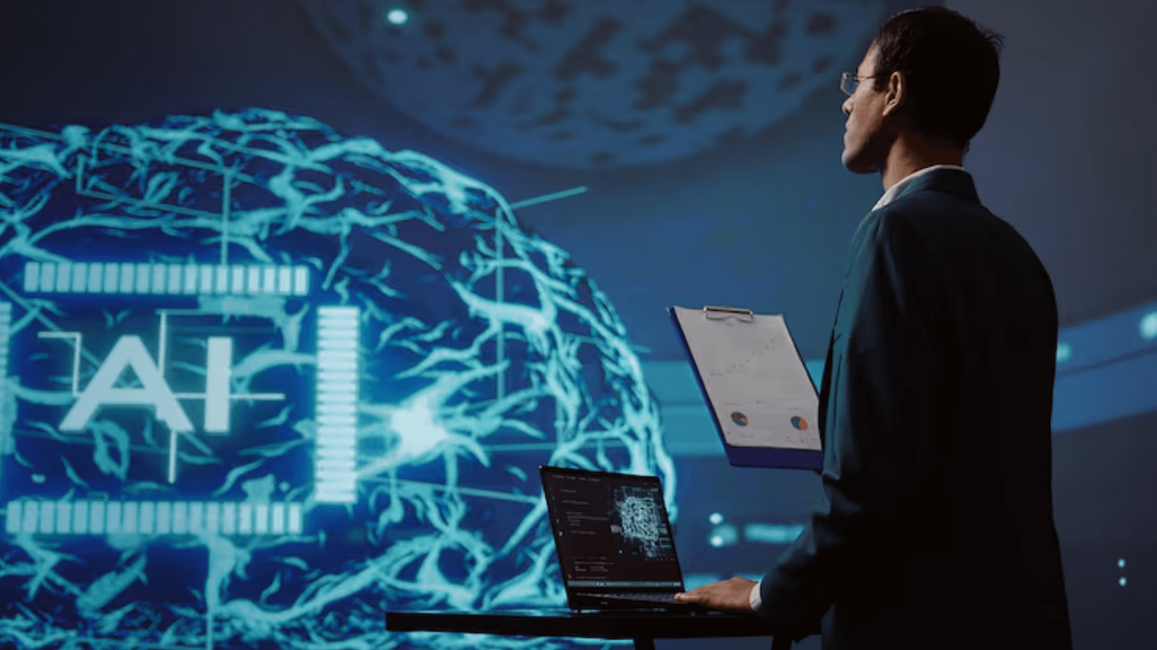 Person working on the AI model