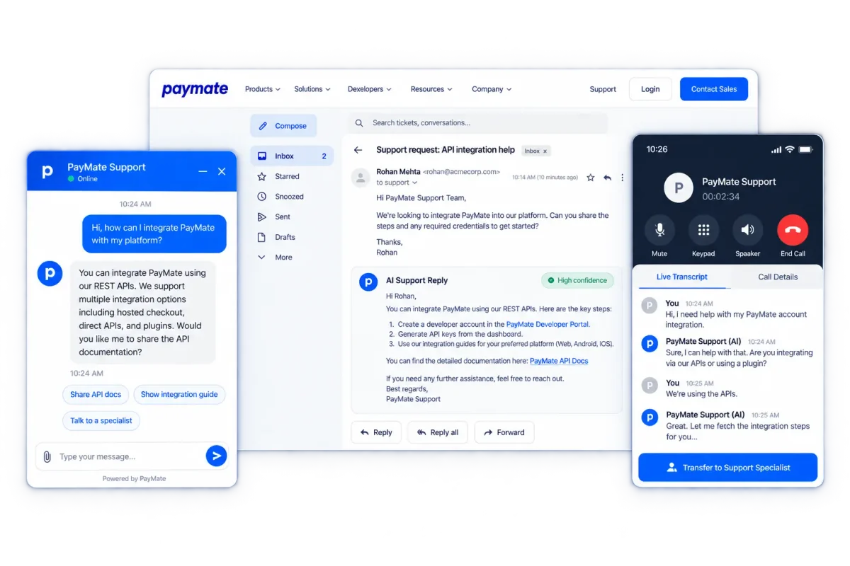 Paymate — AI Customer Support System